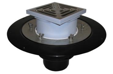 Dachablauf DN75 mit PVC-Kragen. Begehbar - 148x148mm / 137x137mm  HL62BP/7